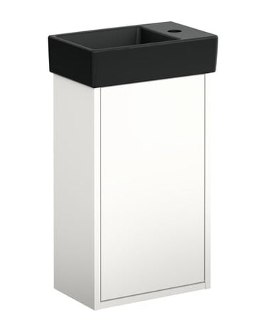 Gustavsberg Artic S møbelsæt 36cm vask hh tv mat sort/hvid - 1