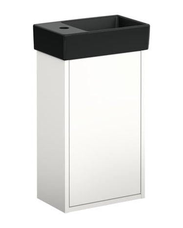 Gustavsberg Artic S møbelsæt 36cm vask hh th mat sort/hvid - 1