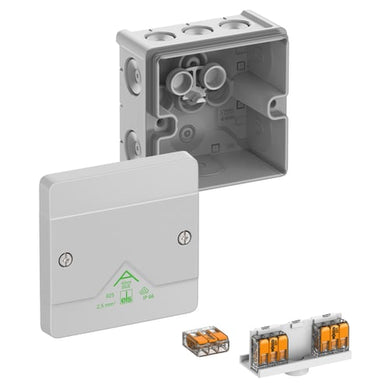 Forgreningsdåse Abox SLK-2,5mm² 87X87x52mm grå IP66 - 1