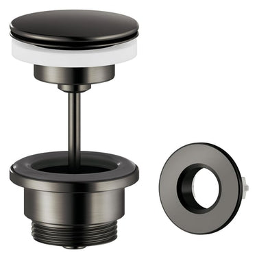 Damixa bundventil Ø63mm 1 1/4" push-up børstet grafitgrå PVD - 1