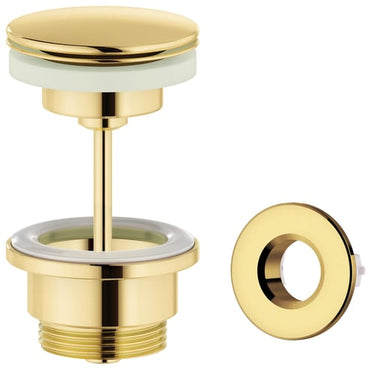 Damixa bundventil Ø63mm 1 1/4" push-up poleret messing PVD - 1