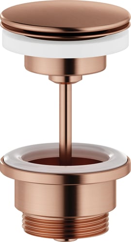 Damixa bundventil Ø63mm 1 1/4" "altid åben" børstet kobber PVD - 1