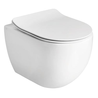 Lavabo Glomp mini væghængt toilet 460x370x325mm t/indbyg rimless cist blank hvid - 1