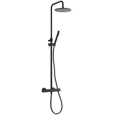 Lavabo Argo termostatarmatur m/hoved- og håndbr matsort - 1