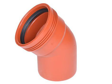 Wafix kloak bøjning 45° 160 mm PP rød - 1