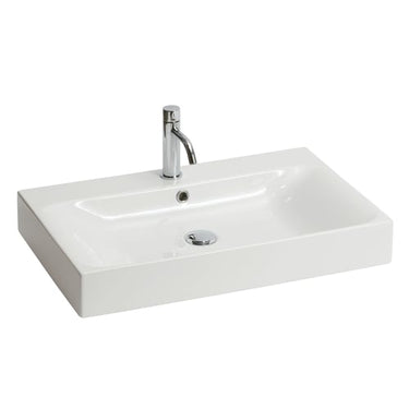 Lavabo Cento håndvask porcelæn 700x450x100mm t/bord blank hvid - 1