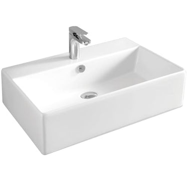 Lavabo Boxo 1015 Slim håndvask porcelæn 650x480x160mm t/bordpl hvid - 1