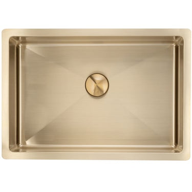 Lavabo Low håndvask 490x340x110mm nedf PVD messing - 1