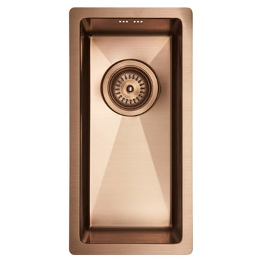 Lavabo Kubus 180 Soft køkkenvask 220x440x145mm strainer PVD kobber - 1