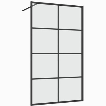 Lavabo Walk-in brusevæg glas 1200x2000mm mat sort - 1