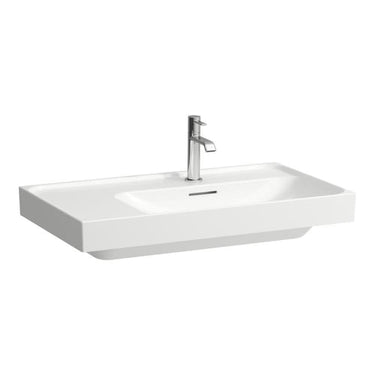 Laufen Meda håndvask 80x46cm hh midt hylde tv hvid Marbond - 1