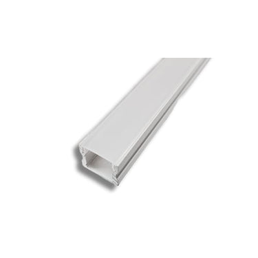 Alu profil 10 hvid med opal cover - 2,5 m - 1