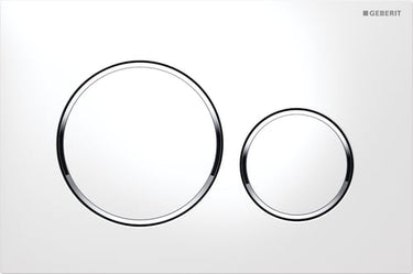 Geberit Sigma20 betjeningsplade hvid/blank forkr - 1