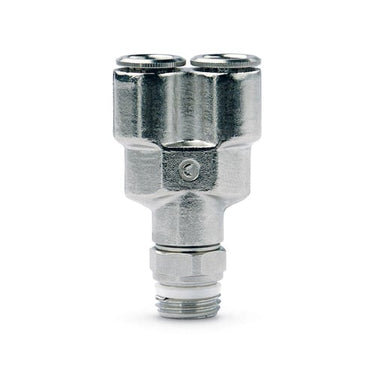 Push in fitting-swivel Y connector-8mm tube-1/4 thread S6450 8-1/4 SUPER-RAPID FITTING SPRINT - 1