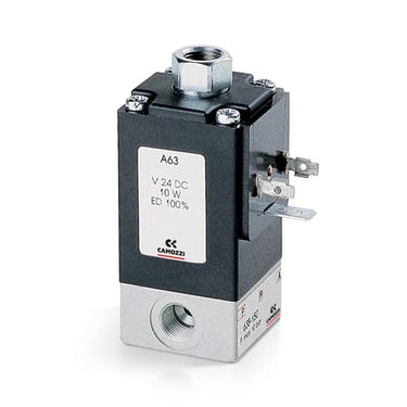 Direct sol valve-3/2 way NC-1/8-threaded body-24VDC 638-150-A63 SOLENOID VALVE SER. 6 - 1
