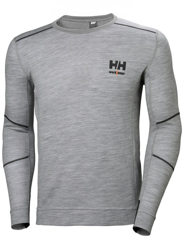 HH Workwear Lifa Merino uld undertrøje med lange ærmer 75106 grå 2XL - 1