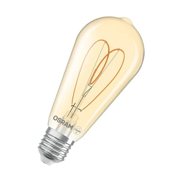 OSRAM Vintage 1906 LED edison filament heart guld 470lm 4,9W/922 (40W) E27 dæmpbar - 1