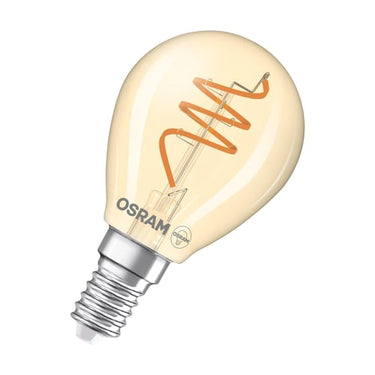 OSRAM Vintage 1906 LED krone filament spiral guld 470lm 4,9W/822 (40W) E14 - 1