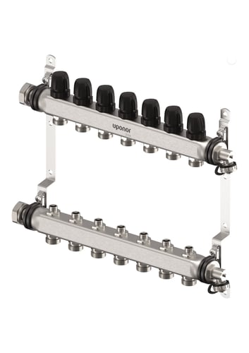 Uponor Vario S fordelerrørsæt 7 kredse x 3/4" Euro - 1