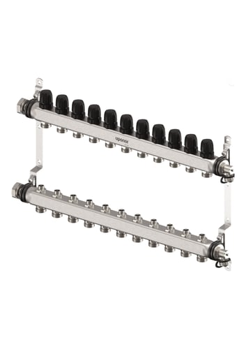 Uponor Vario S fordelerrørsæt 11 kredse x 3/4" Euro - 1
