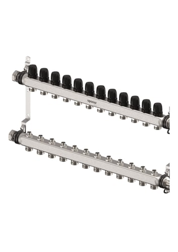 Uponor Vario S fordelerrørsæt 12 kredse x 3/4" Euro - 1