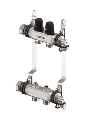 Uponor Vario S fordelerrørsæt 2 kredse x 3/4" Euro - 1