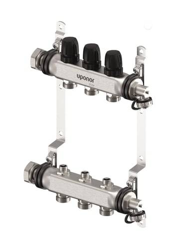 Uponor Vario S fordelerrørsæt 3 kredse x 3/4" Euro - 1