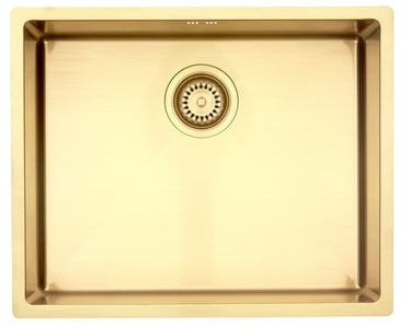 Lavabo Kubus 500 Soft køkkenvask 540x440x190mm strainer PVD messing - 1