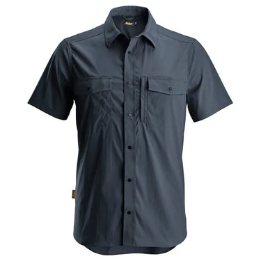 Snickers LiteWork 8520 skjorte korte ærmer navy str 2XL - 1