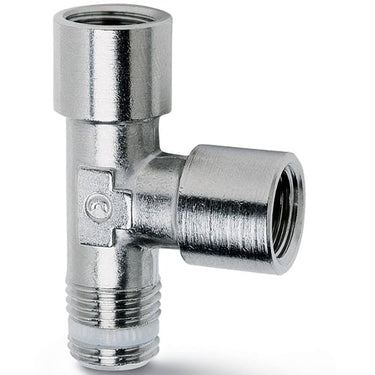 BSPT adaptor-male female tee-1/8 thread -PTFE seal S2070 1/8-1/8 PIPE FITTING SPRINT - 1