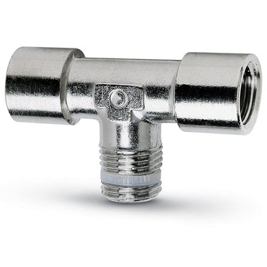 BSPT adaptor-male female tee-1/8 thread -PTFE seal S2060 1/8-1/8 PIPE FITTING SPRINT - 1
