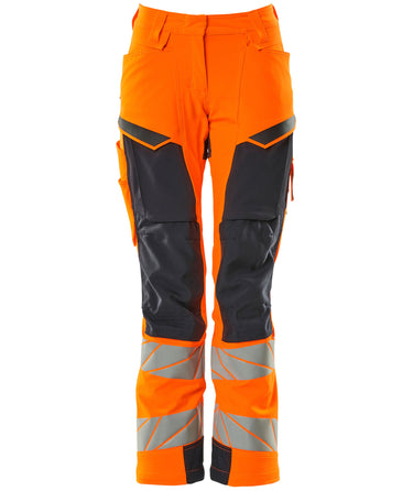 Mascot Bukser med knælommer 19078 Hi-Vis orange/mørk marine str 82C40 - 1