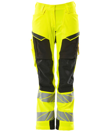 Mascot Bukser med knælommer 19078 Hi-Vis gul/sort str 76C50 - 1