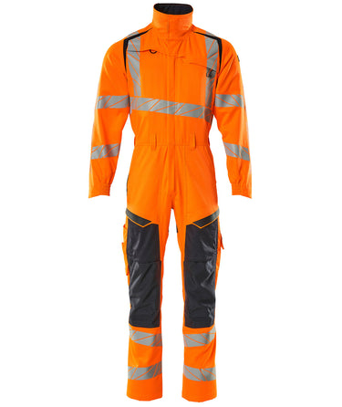 Mascot Kedeldragt med knælommer 19519 Hi-Vis orange/mørk marine str 3XL - 1