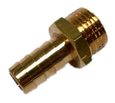 Slangenippel med fast gevind med 6-kant 3/4" - 1