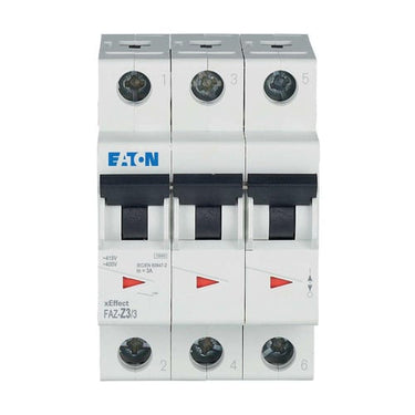Automatsikring (MCB) Z-karakteristik 3Amp 3-Pol 15kA 3-moduler UL1077 FAZ-Z3/3 - 1