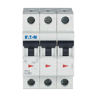 Automatsikring (MCB) Z-karakteristik 6Amp 3-Pol 15kA 3-moduler UL1077 FAZ-Z6/3 - 1