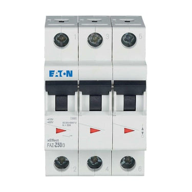 Automatsikring (MCB) Z-karakteristik 50Amp 3-Pol 15kA 3-moduler UL1077 FAZ-Z50/3 - 1