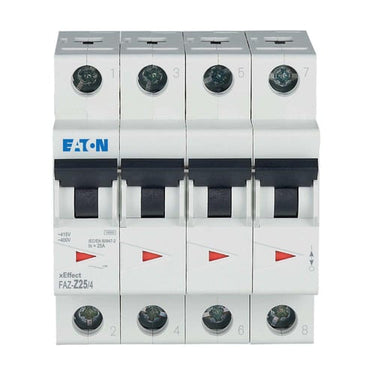 Automatsikring (MCB) Z-karakteristik 25Amp 4-Pol 15kA 4-moduler UL1077 FAZ-Z25/4 - 1