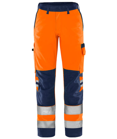 Green bukser dame kl.2 2642 Hi-Vis GPLU orange/marine str 38 - 1