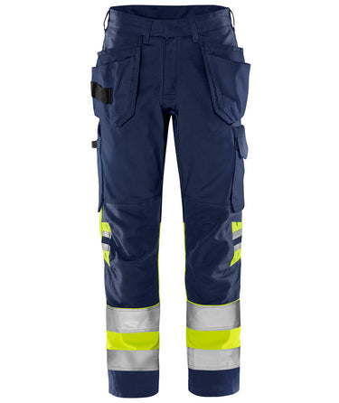 Green håndværkerbukser kl.1 2640 Hi-Vis GPL gul/marine str C148 - 1