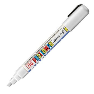 Marker ZIG Posterman 6mm hvid - 1