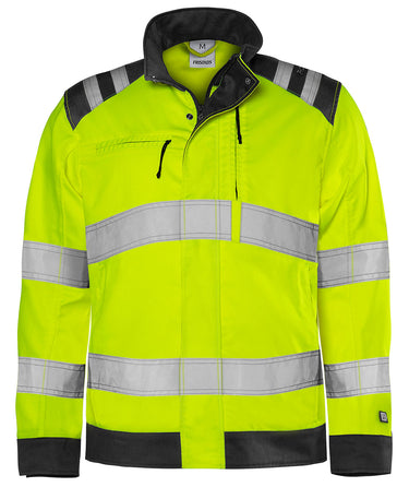 Green jakke kl.3 4067 Hi-Vis GPLU gul/sort str L - 1