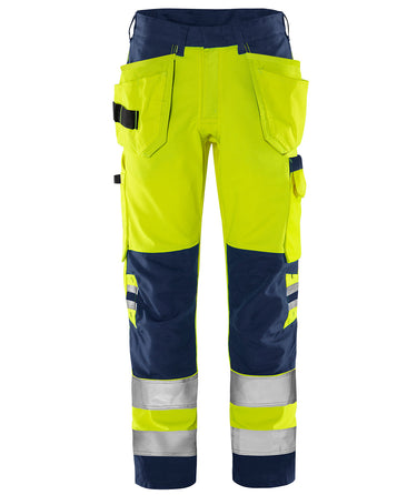 Green håndværkerbukser kl.2 2641 Hi-Vis GPL gul/marine str D84 - 1