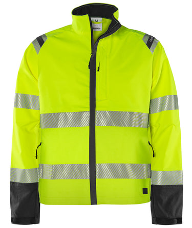 Green stretchjakke kl.3 4647 Hi-Vis gul/sort str L - 1