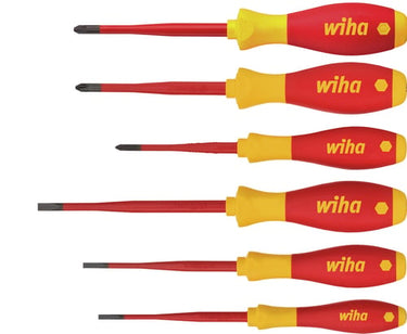 Wiha skruetrækkersæt SoftFinish electric slimFix VDE 1000V LK/PH/PZ kombi m/6 dele - 1
