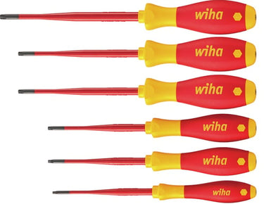 Wiha skruetrækkersæt SoftFinish electric slimFix VDE 1000V TORX Tamper Resistant (med boring) m/6 dele - 1