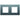 Ramme 2-modul Pure alu blue grey - 1