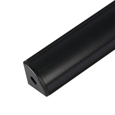 Alu profil 2 sort med sort cover - 2,5 m - 1