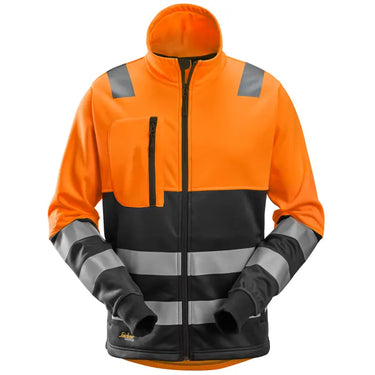 Snickers HiViz Trøje med lynlås klasse 2 orange/sort str XL - 1